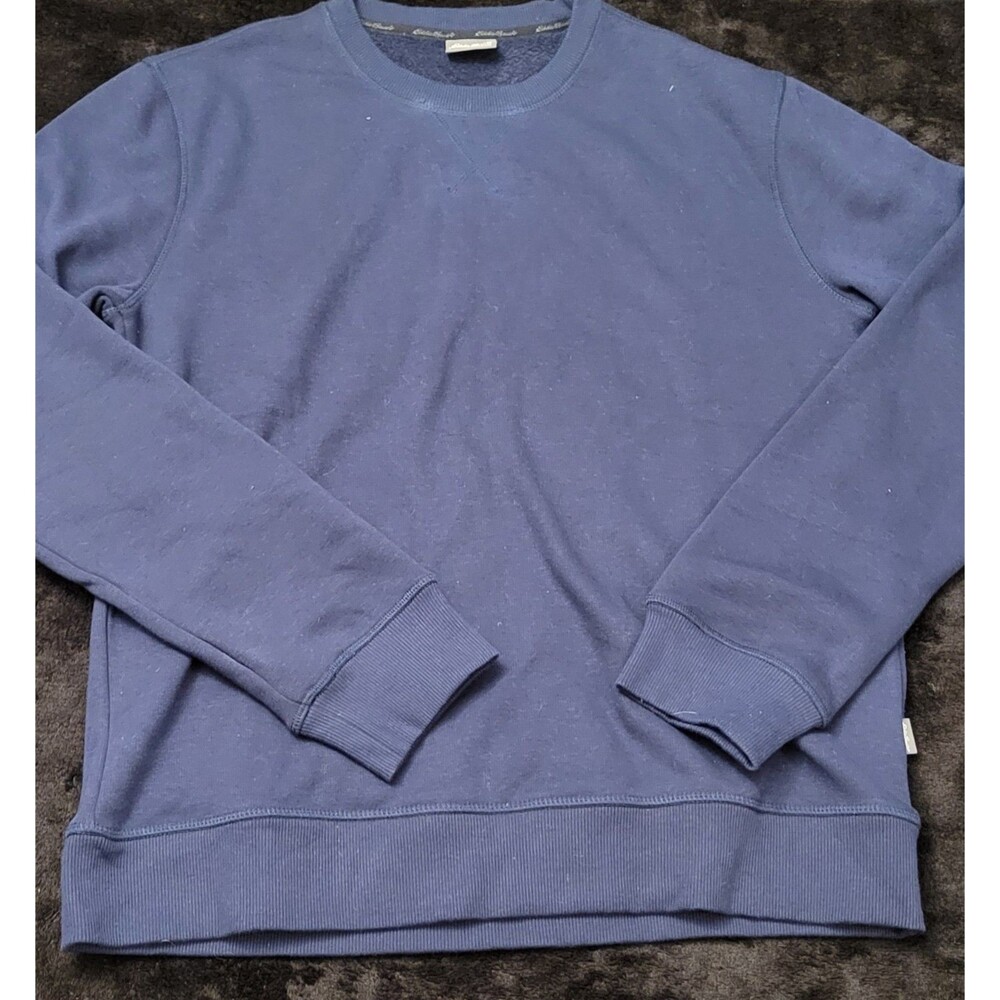 Eddie Bauer Navy Blue Crewneck Pullover Mens Size Medium Sweatshirt